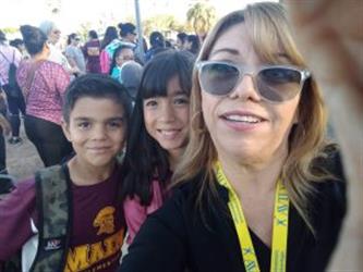 Students walking to school