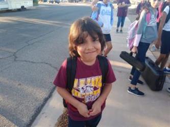 Students walking to school